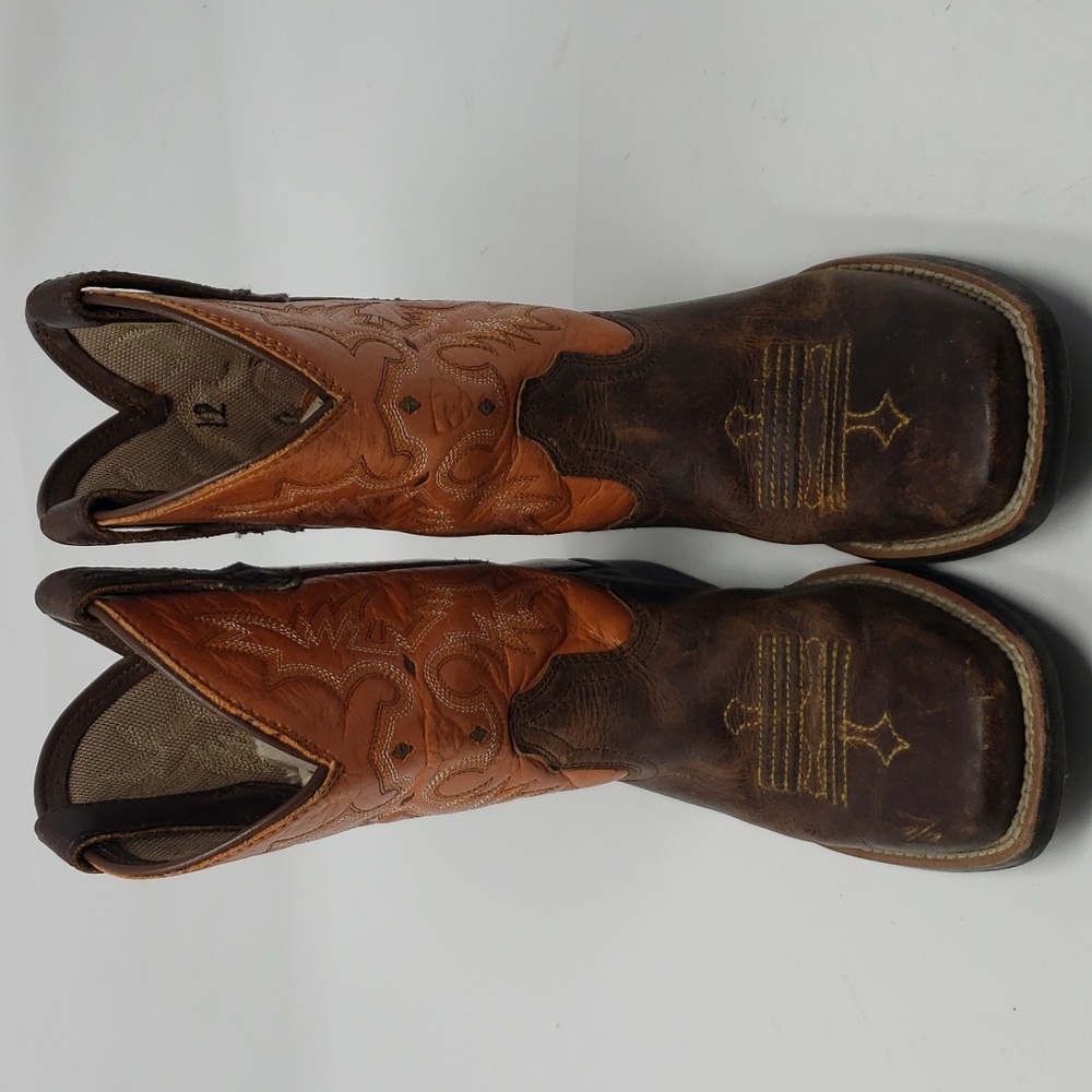 Ariat Orange Brown Tombstone Western Cowboy Boots size US 12
